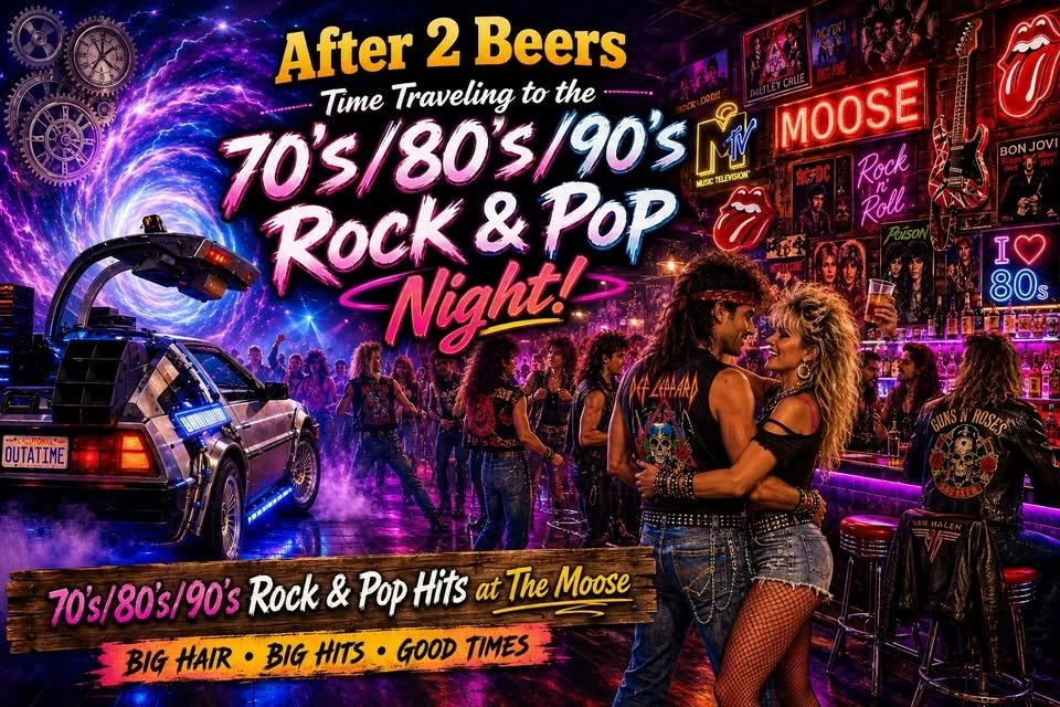 Time Traveling to the 70’s, 80’s &amp; 90’s Rock &amp; Pop Night!