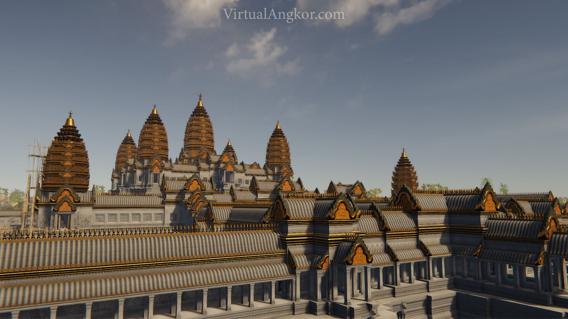 Angkor Wat gilded plaster