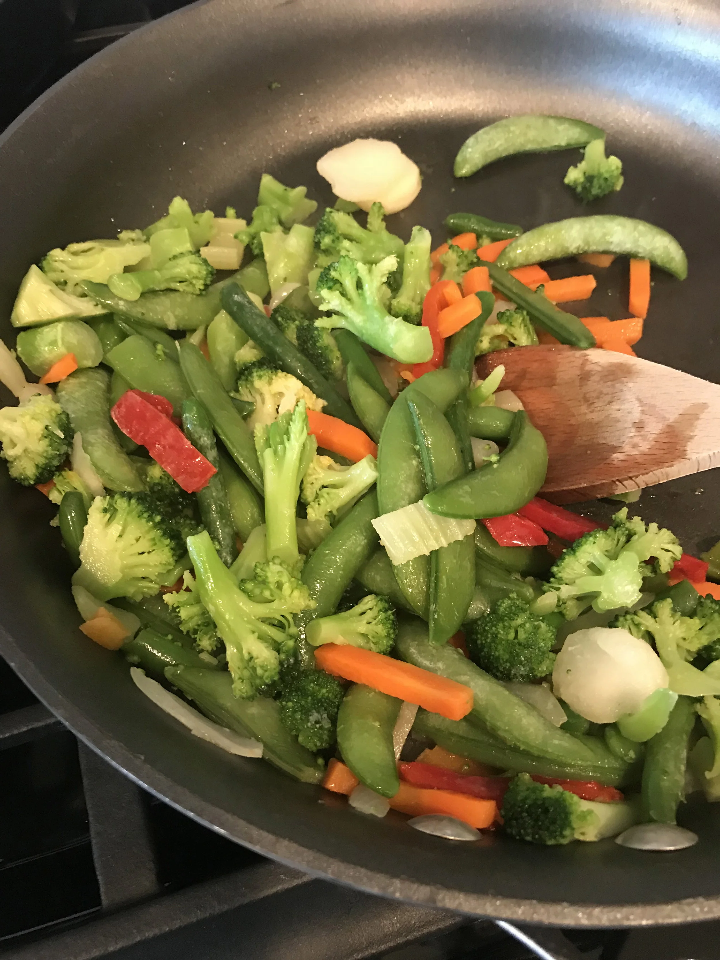 Frozen Stir Fry Vegetables are a great mixture of what you would normally order out.