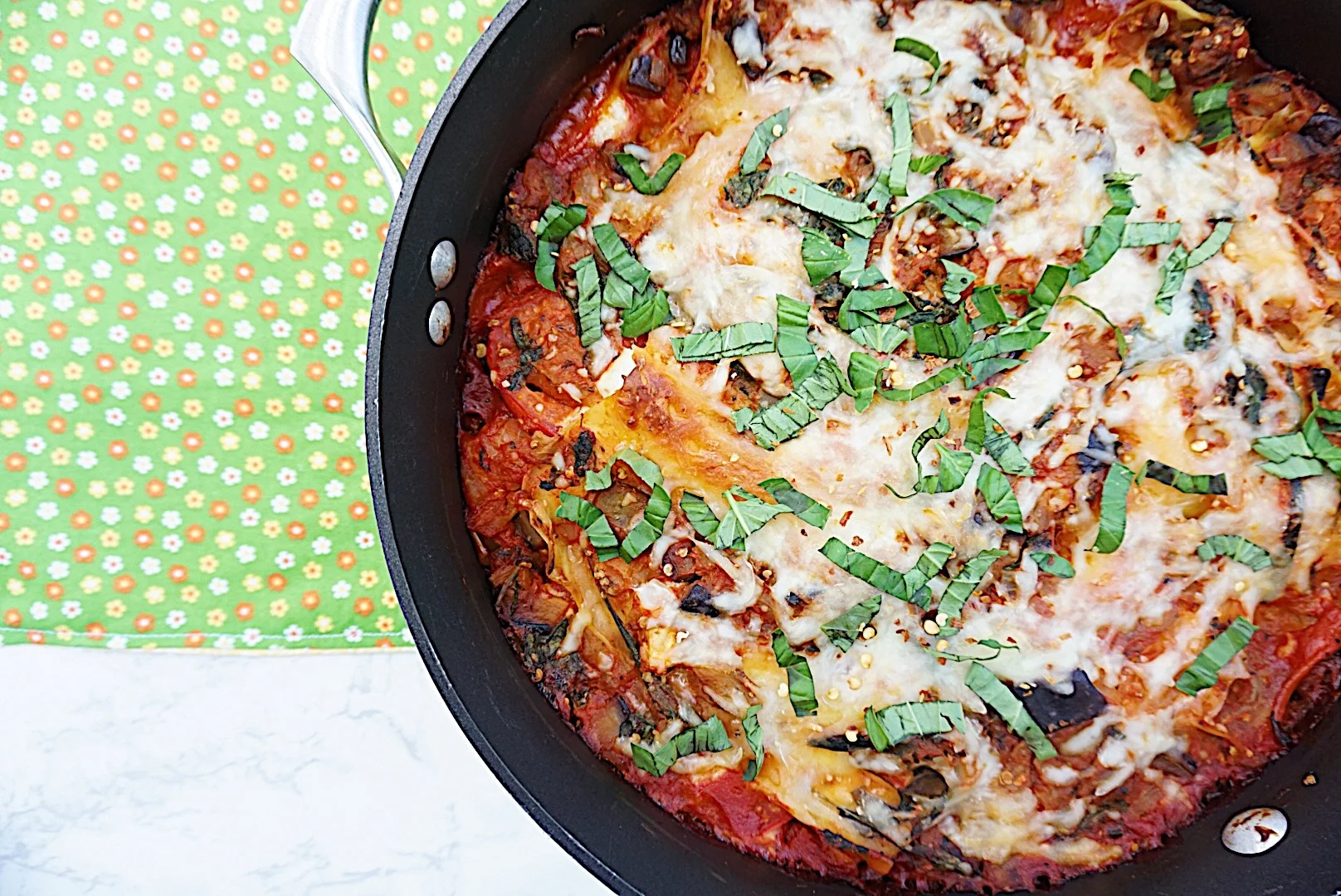 Skillet Eggplant Lasagna