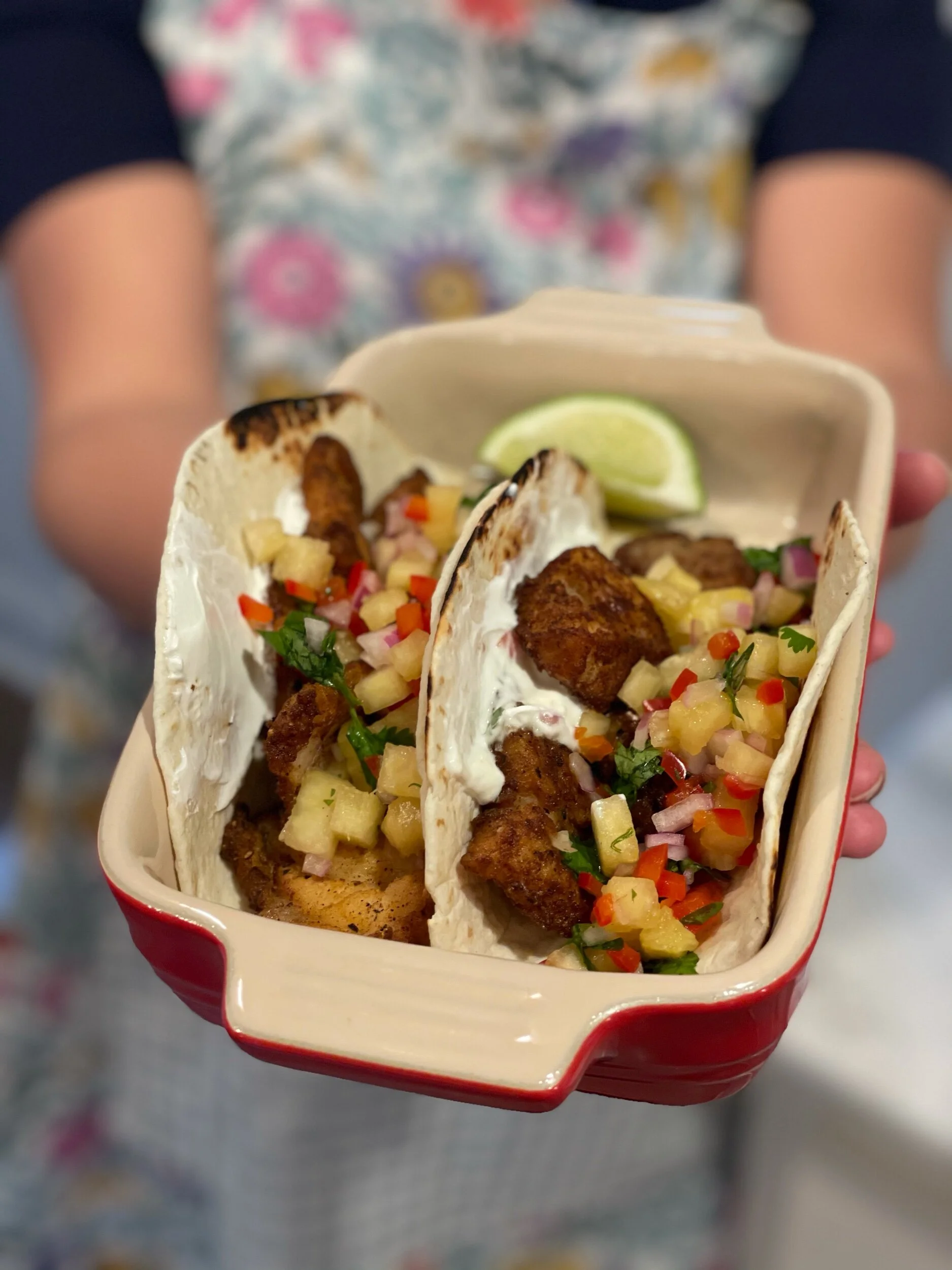 Catfish Tacos with Pineapple Salsa