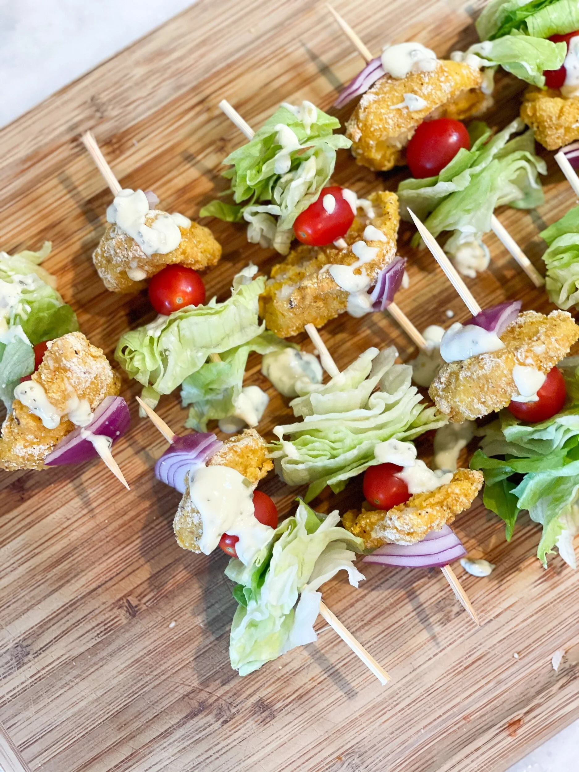 Catfish Wedge Salad Bites