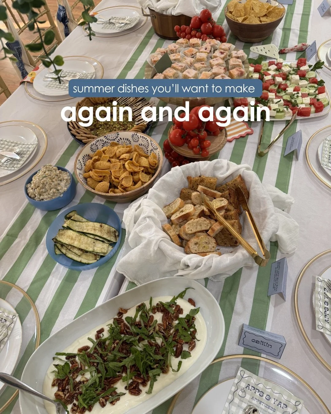 Which one are you making first??

Summer dinner parties are on my mind &amp; if I was hosting one this weekend here is what I&rsquo;d serve.
☀️whipped ricotta with sweet &amp; spicy pecans
☀️checkerboard salad (this one uses basil olive oil from @gra