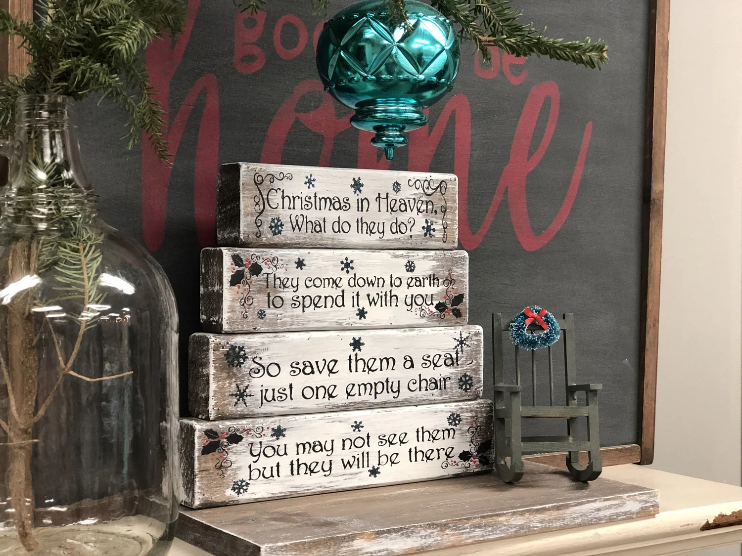 Christmas In Heaven Sign Rustic Restoration