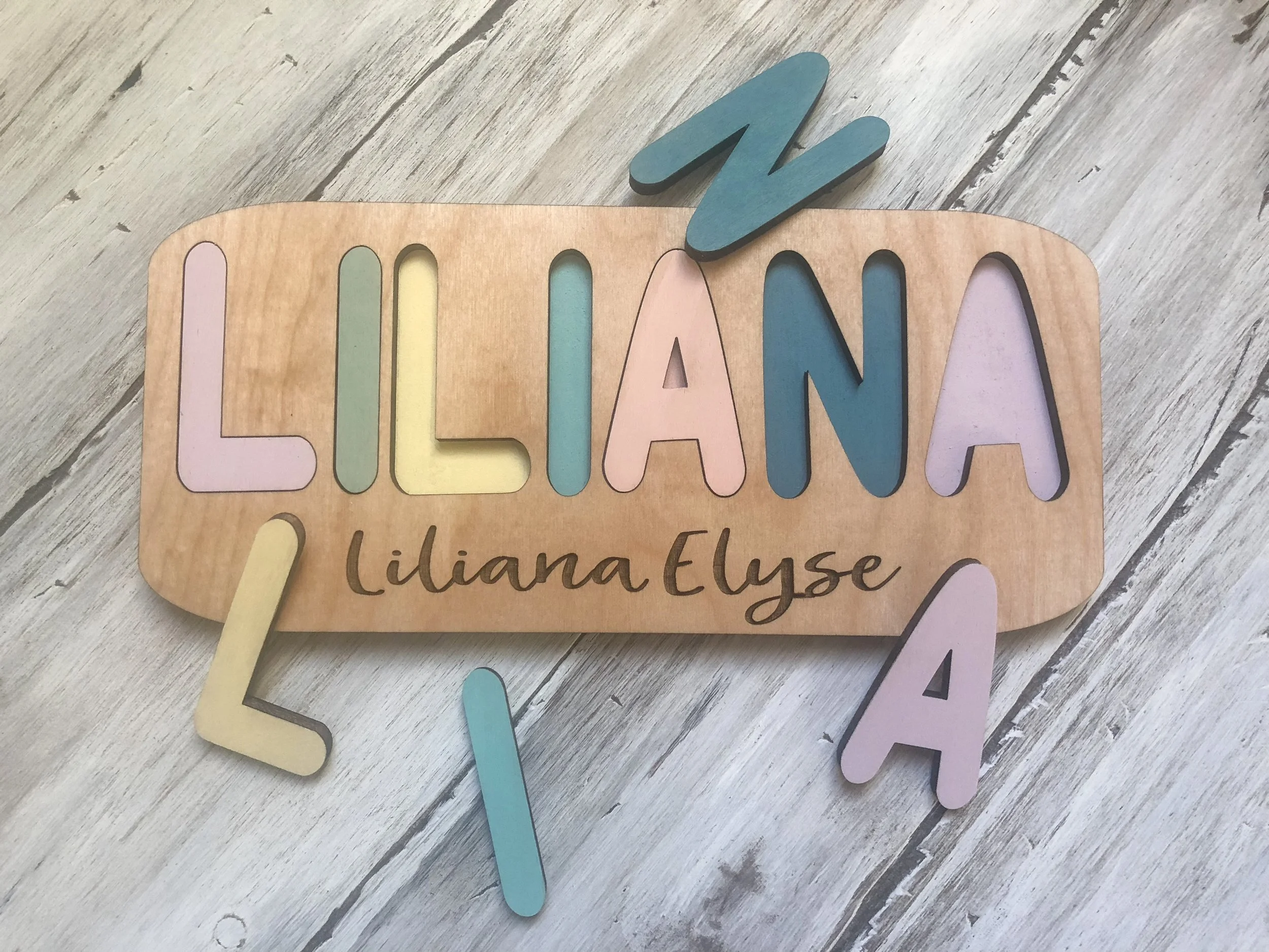 custom wooden name puzzle