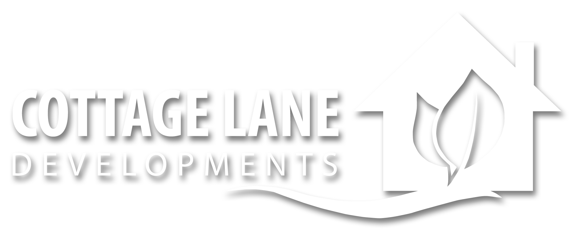 Cottage Lane Logo - New - White - Shadow.png