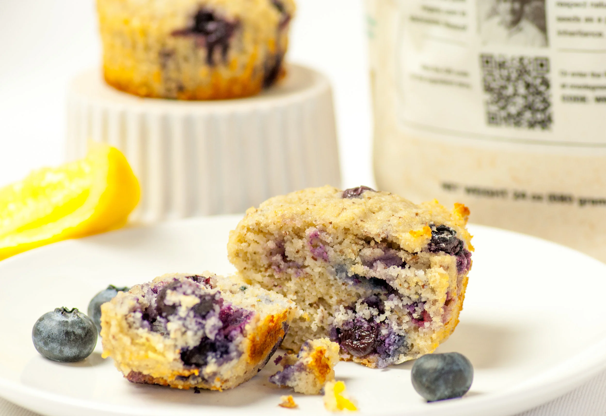 Lemon blueberry corn flour muffins (GF, vegan) — Happy Apple Vegan