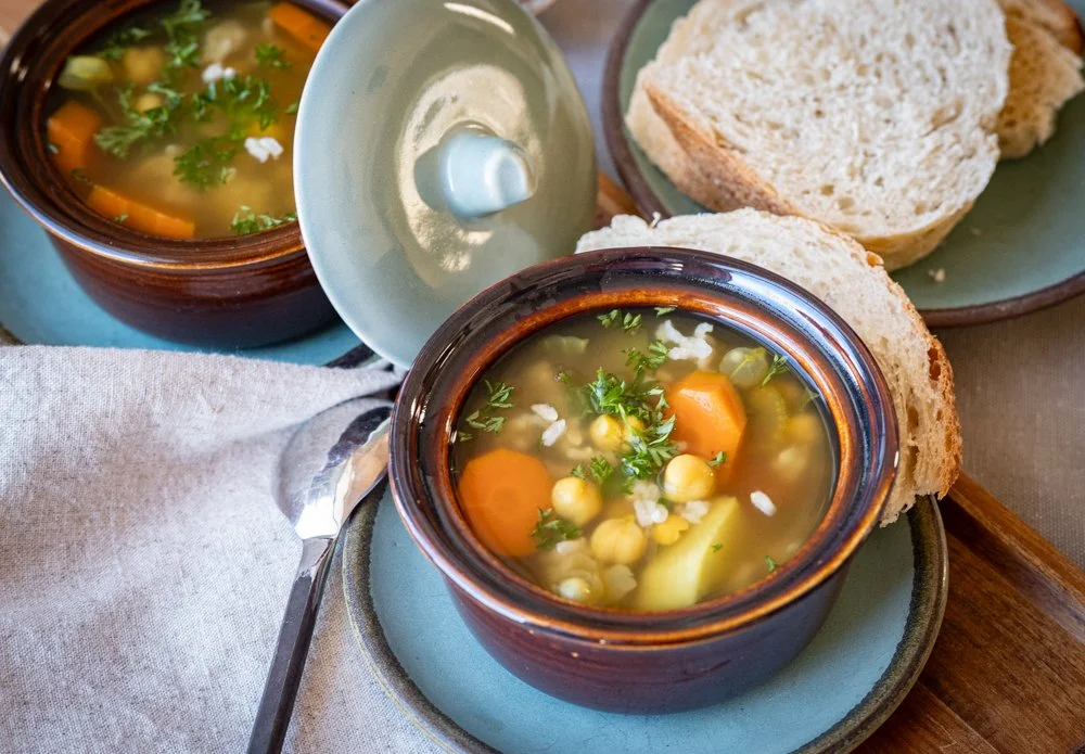Chickpea soup with rice