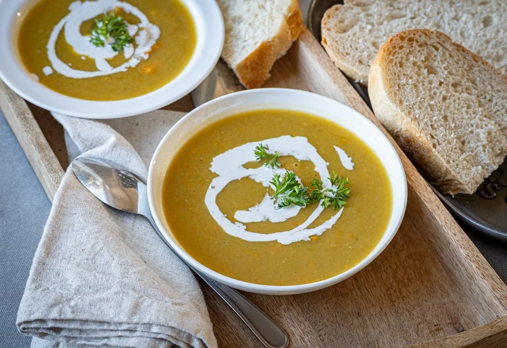 Instant Pot Curried Split Pea Soup (Slow Cooker/Stovetop options)