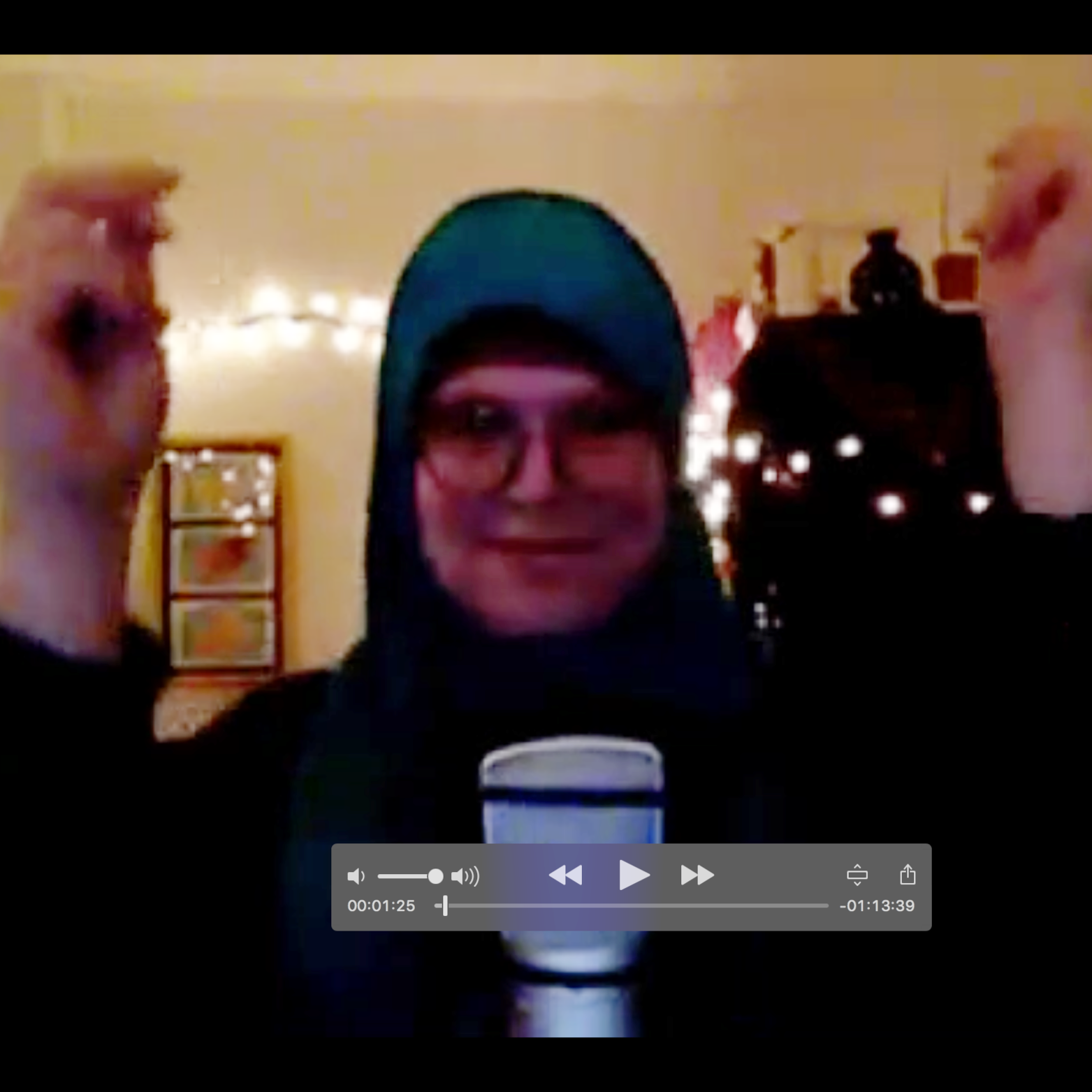 Skype dance party with Mahdia to shake things up pre-interview