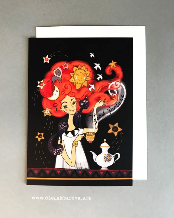 Tea Towel Good Fortune Postcard.jpg