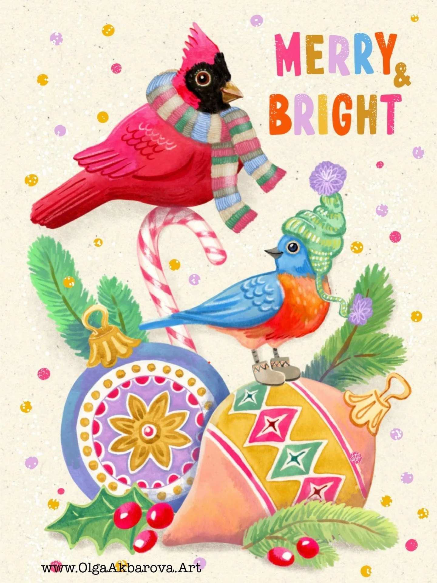 Merry Christmas! 🌟
Wishing you cozy moments to slow down, feel grounded, and enjoy the simple joys that bring warmth and comfort. May this season be filled with peace, kindness, and quiet happiness.
.
.
#holidayart #olgaakbarovaart #greetingcarddesi