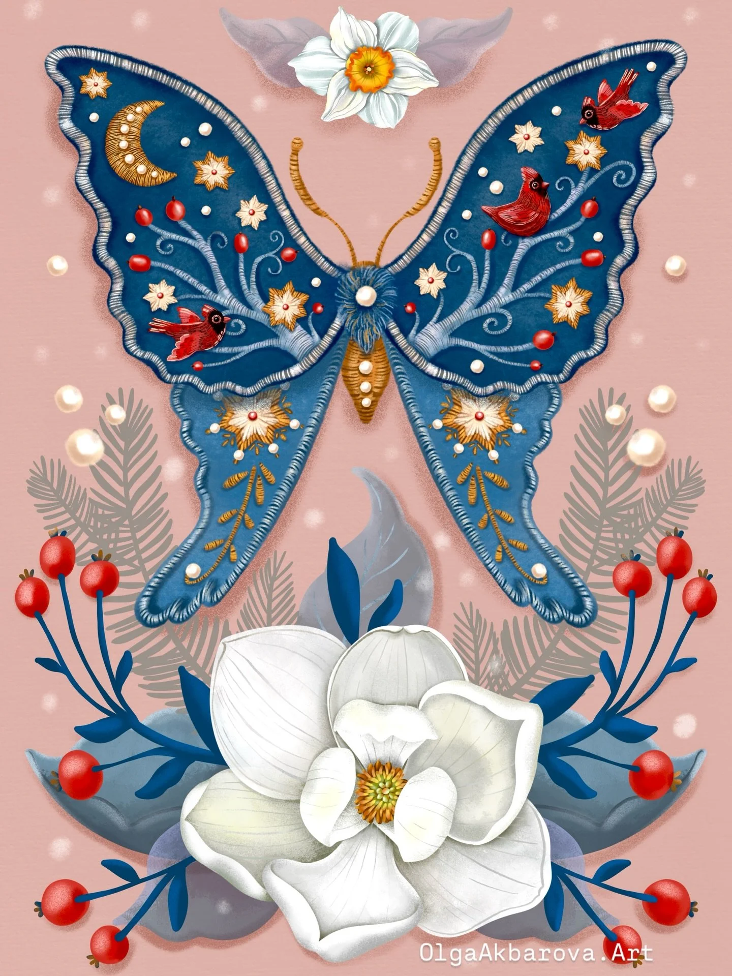 Happy New Year! I feel like the year started in the best possible way - surrounded by friends and family ❤️ Wishing you a calm, healthy, and happy year ahead! 

#winterart #botanicalillustrations