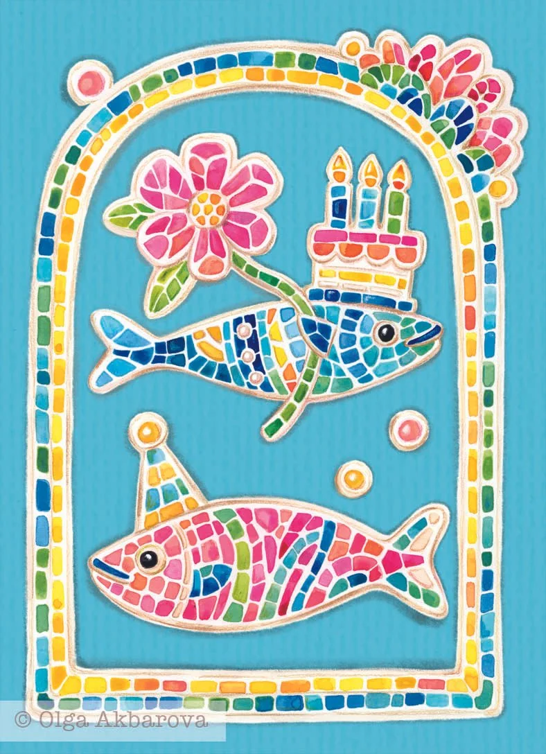 Mosaic Fish Happy Birthday_Olga Akbarova_Lo..jpg