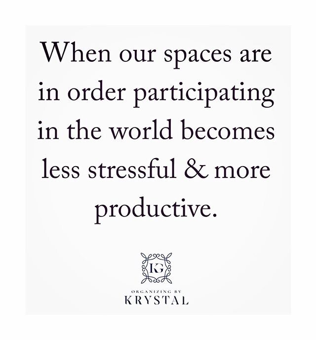 Saturday afternoon message..💡
⠀
This is the point of the work !!!
It feels really good to be able to give the gift of relief.
⠀
Starting is scary, the middle is MESSY, the peace and relief at the end are worth it.
⠀
⠀
Www.OrganizingByKrystal.com
⠀
X