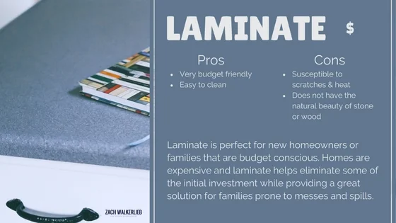 Laminate countertop pros and cons