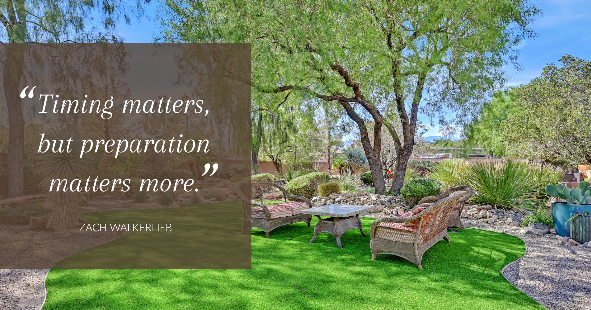 Timing matters, but preparation matters more quote