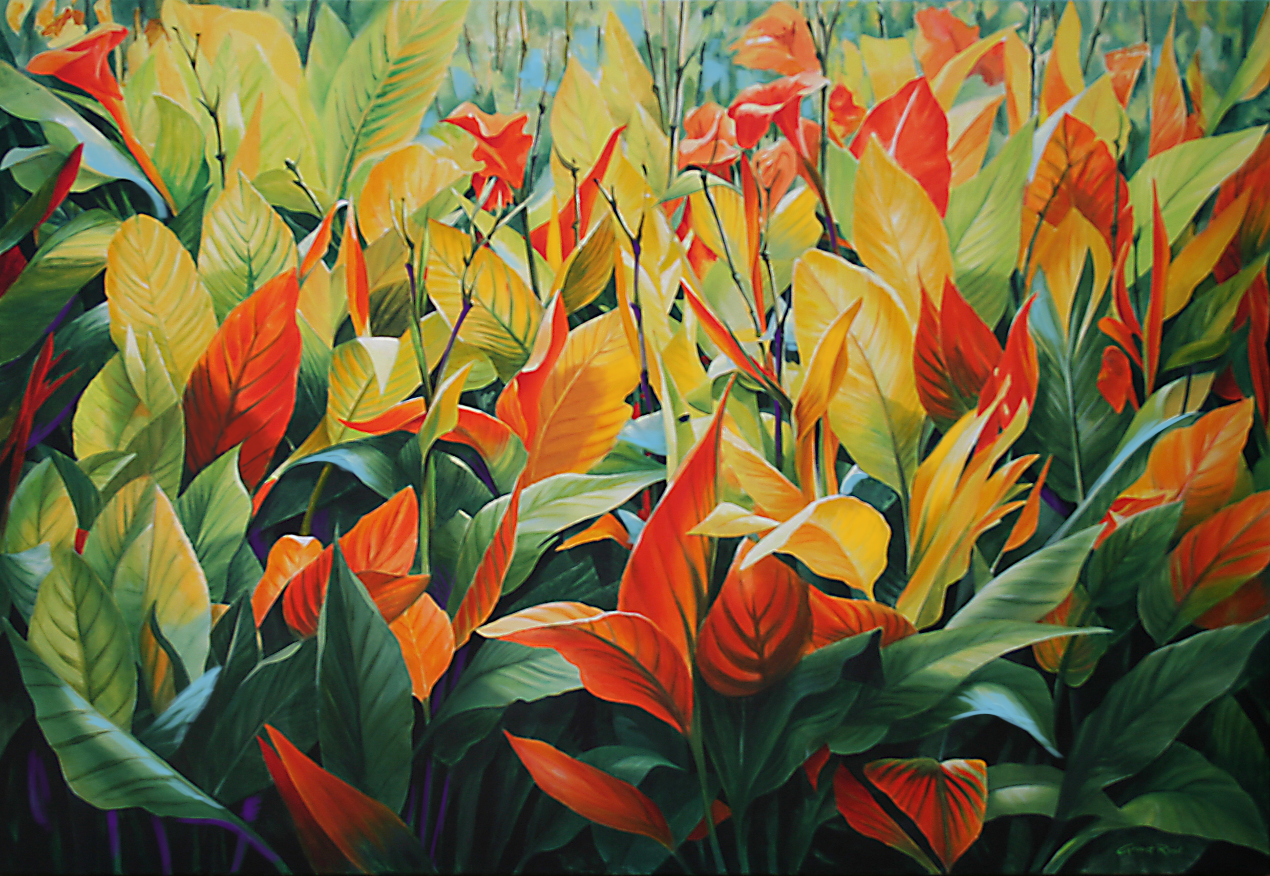 garden flower painting