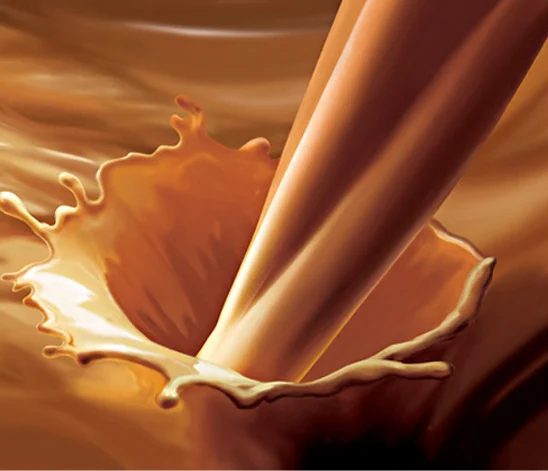 hyper real coffee splash
