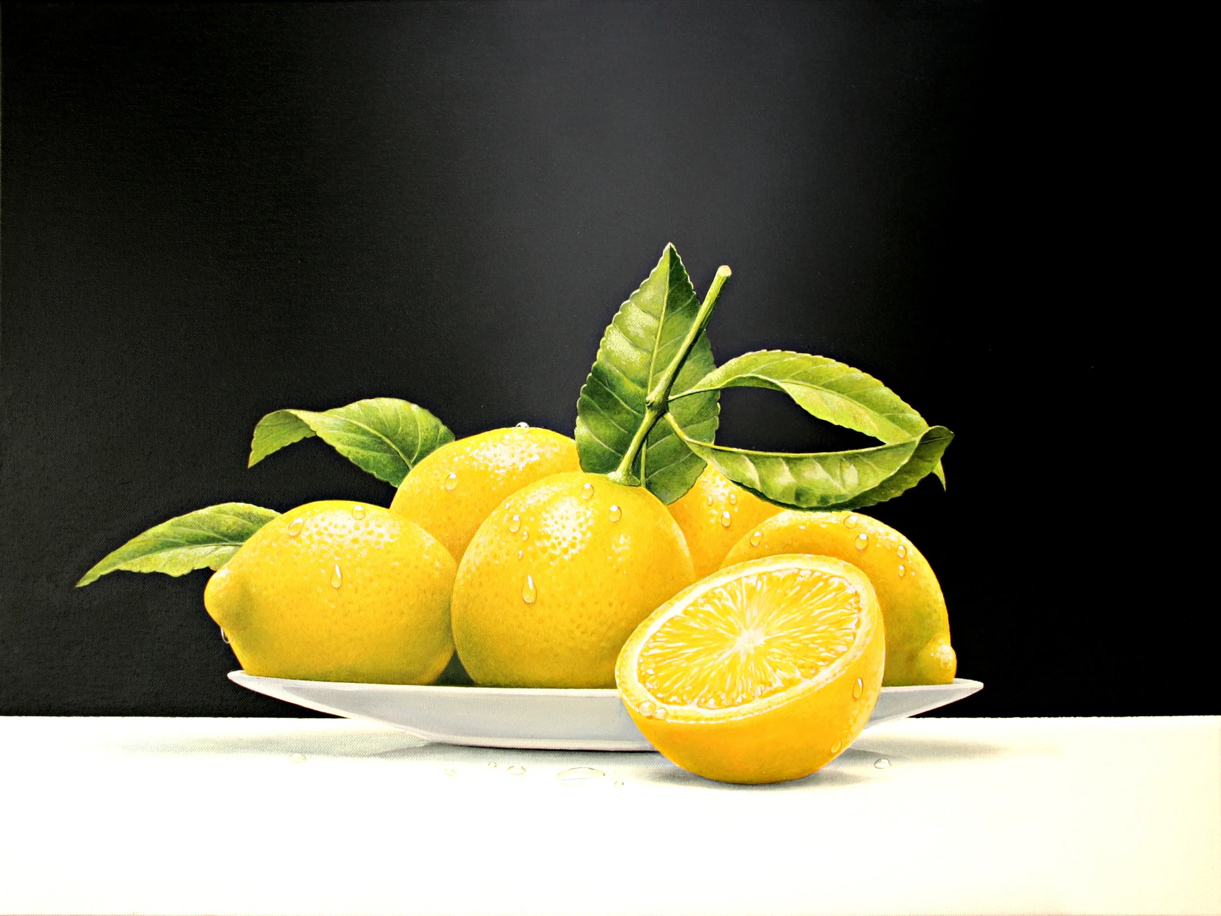 still life of lemons