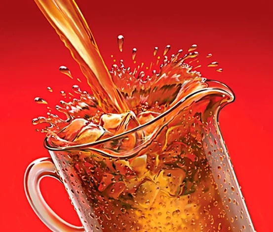 hyper real tea splash