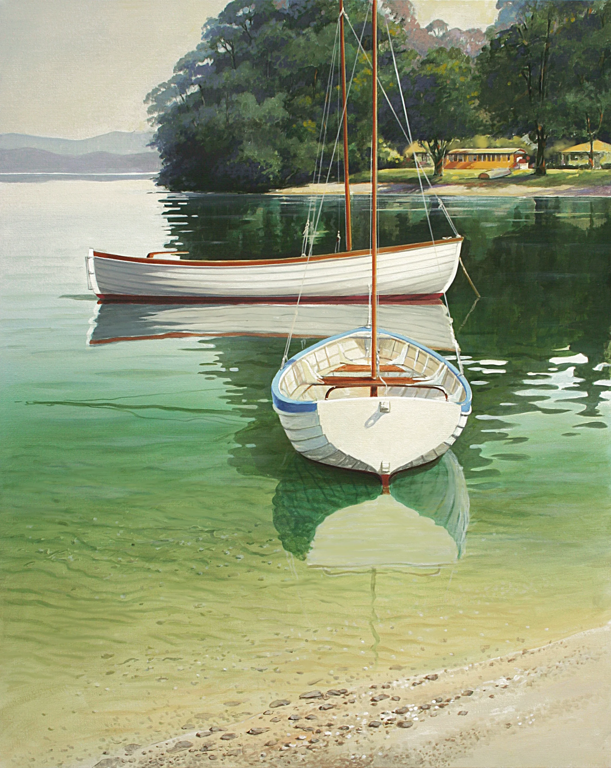 boats at anchor