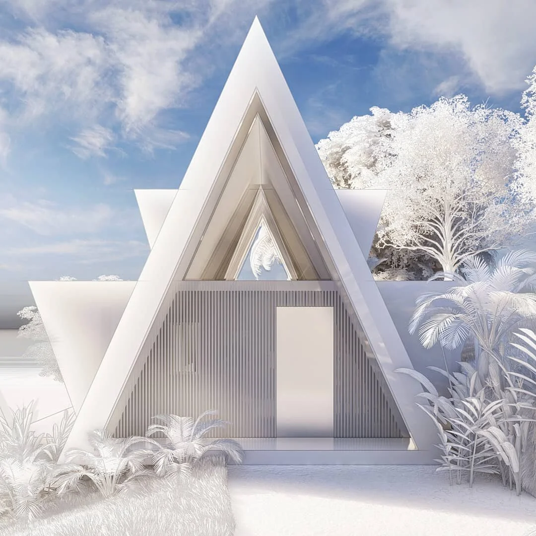 #wip #a-frame #architecture #cabin #hut #whiterender