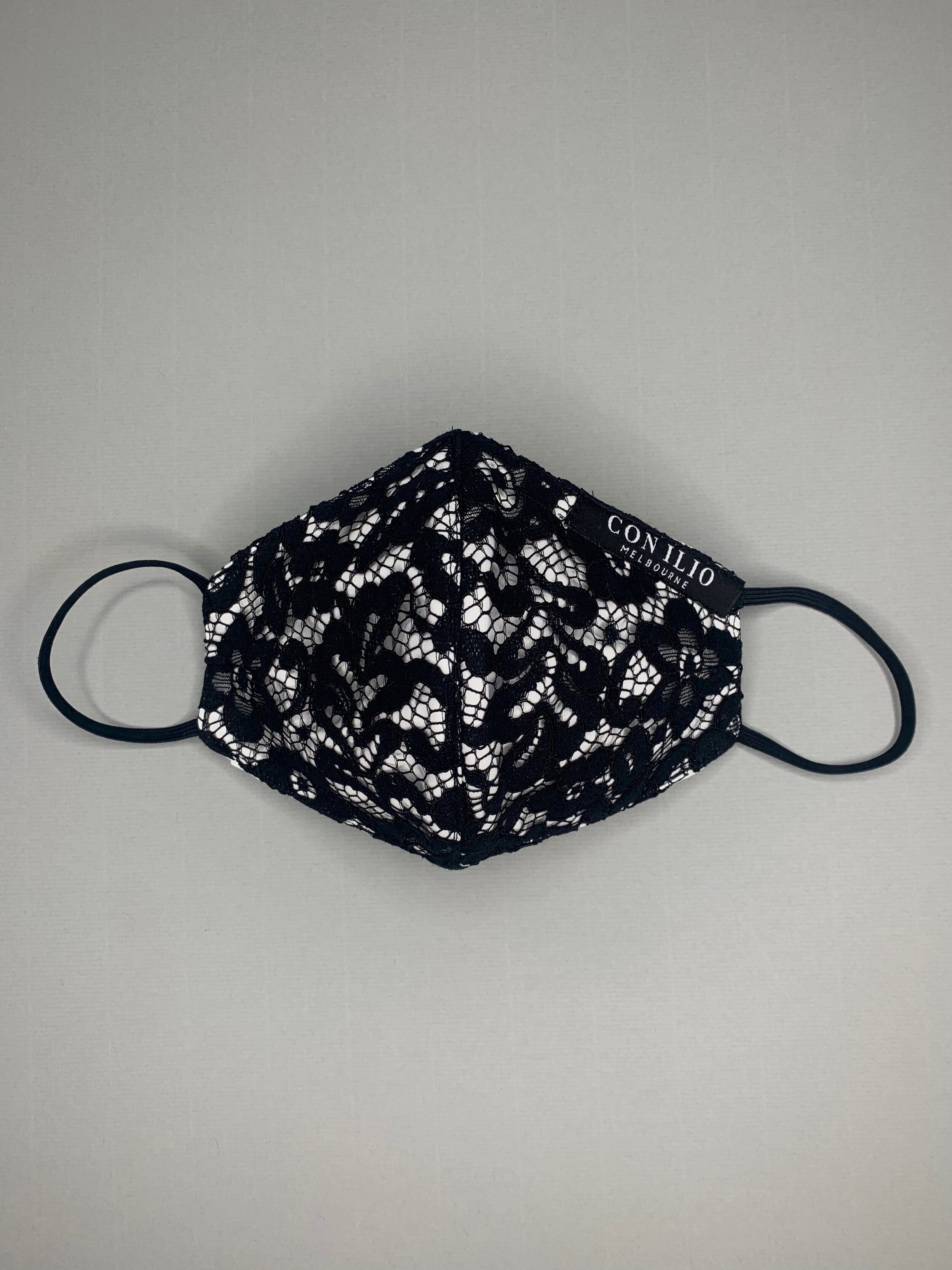 BLACK LACE MASK