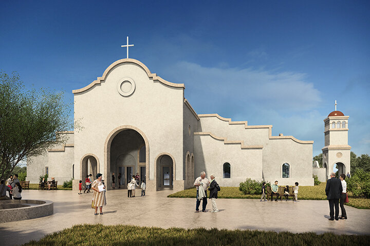 Artist rendering of Main entrance of our new sanctuary
