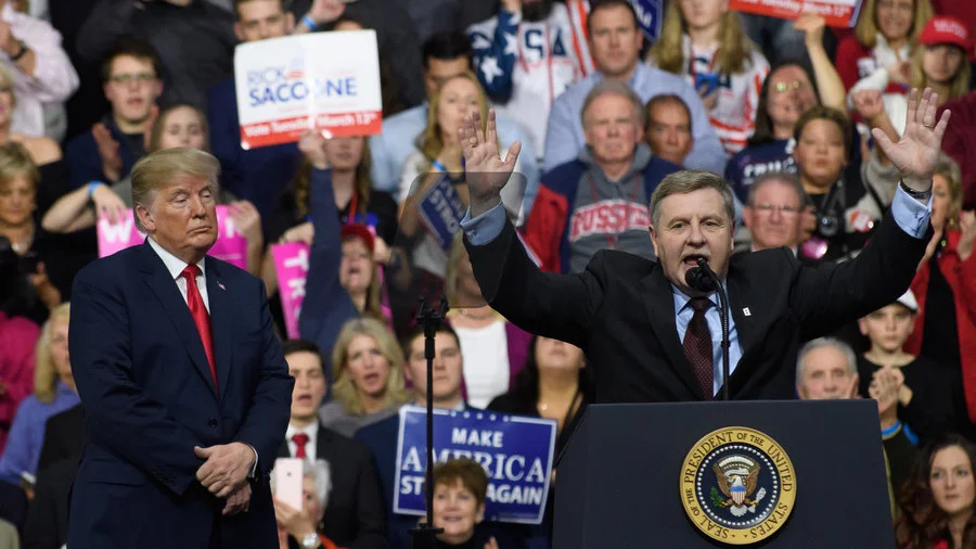 President Trump with GOP congressional candidate Rick Saccone