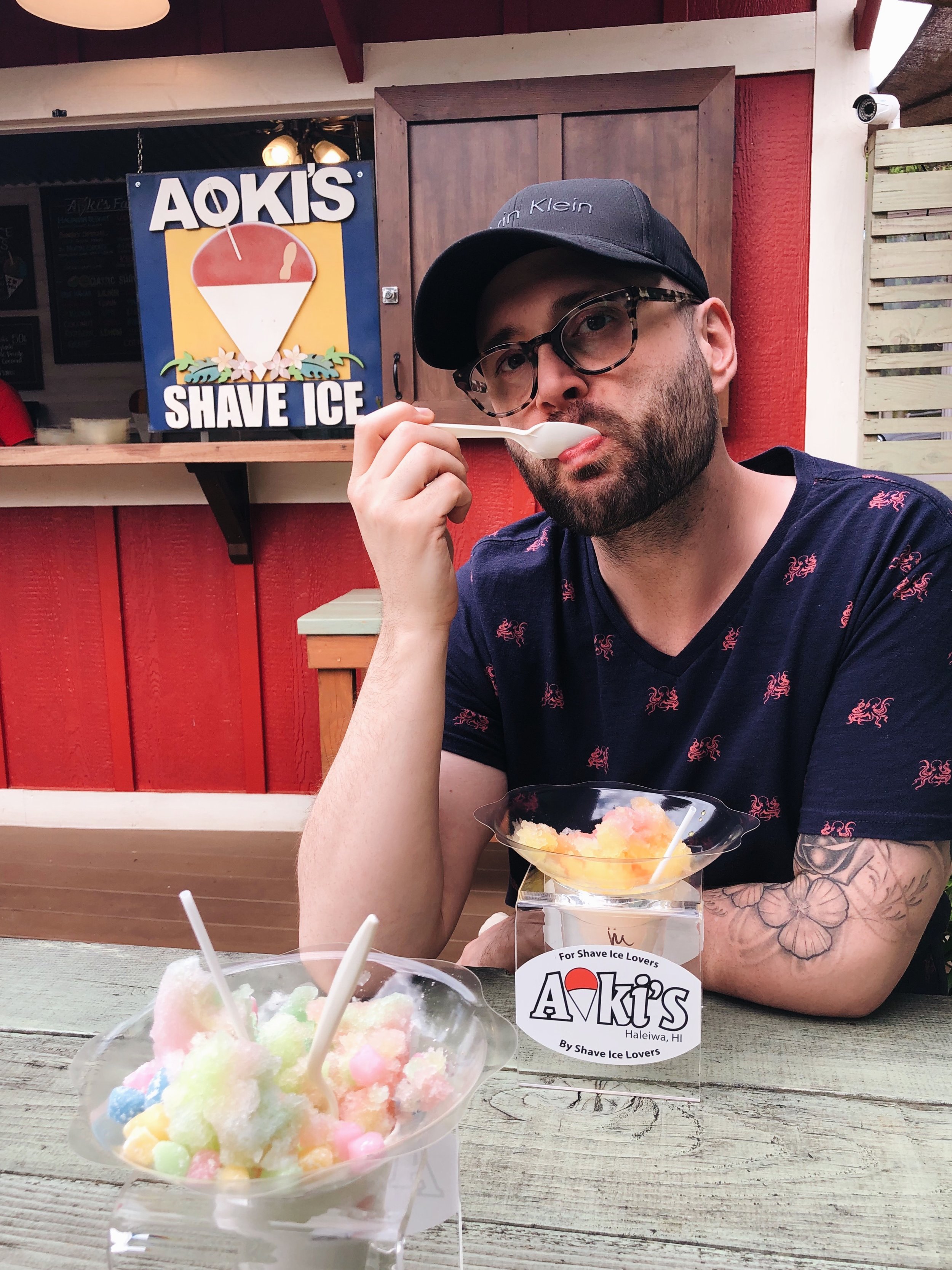 chris eating shave ice.JPG