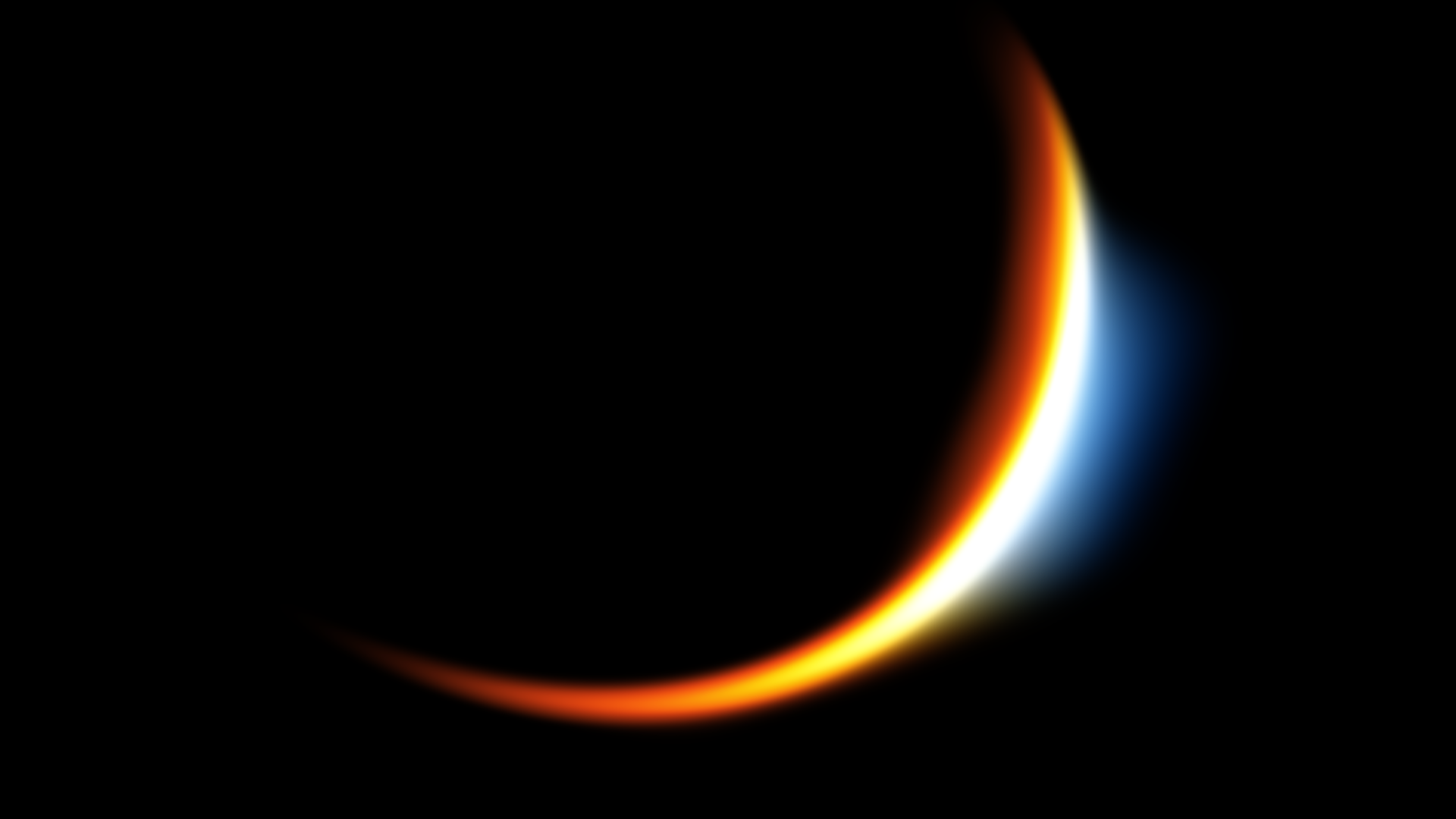 Colorful half moon