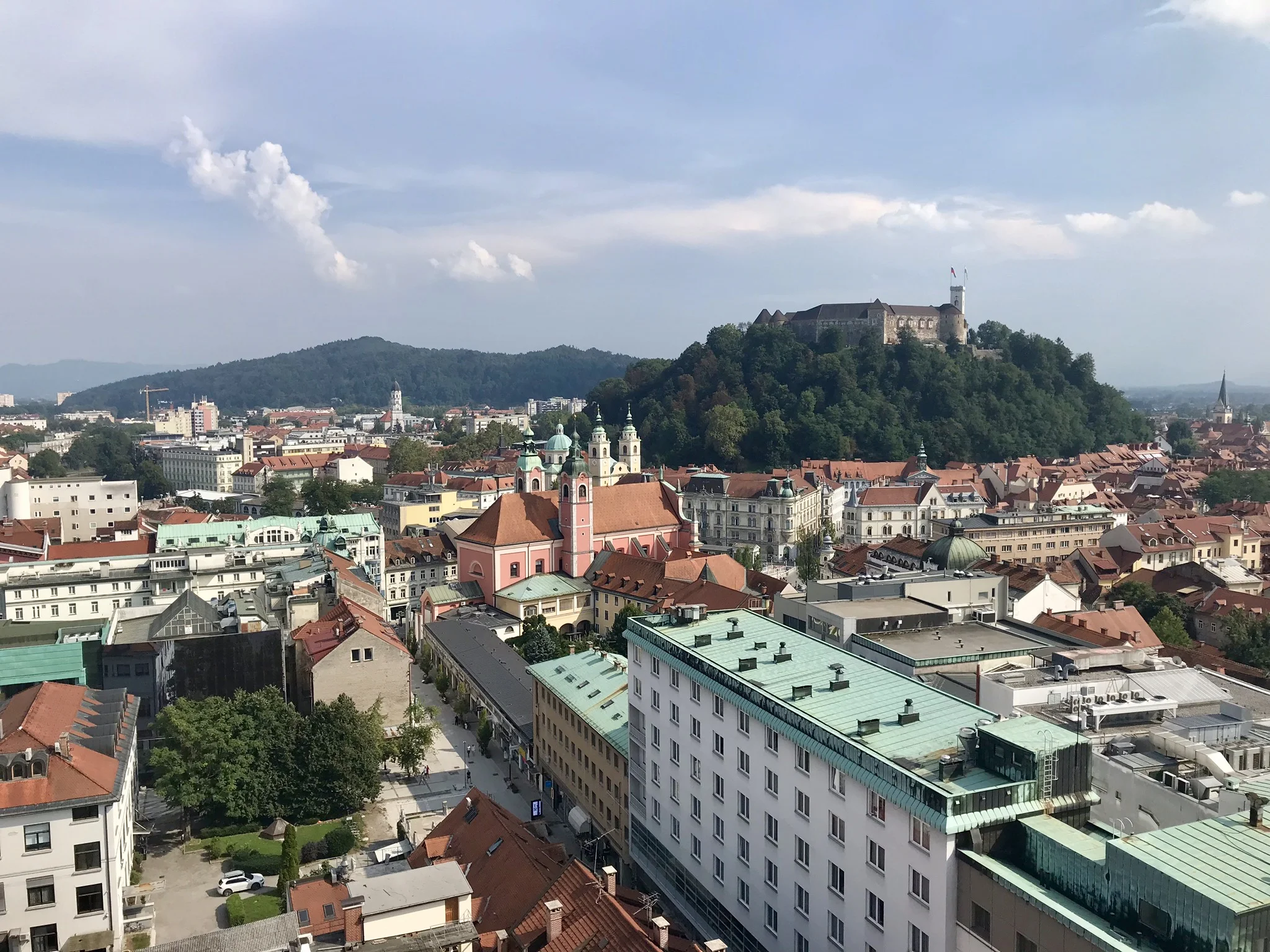 Ljubljana med slottet på borgkullen