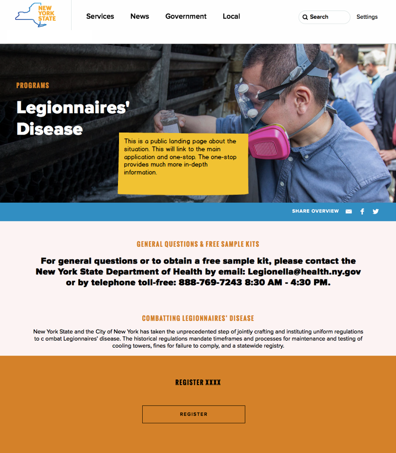 Information Page Mock-up