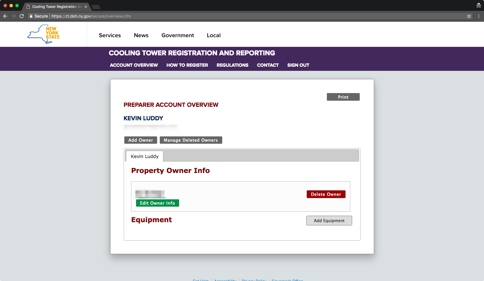 Current Site - Account Summary