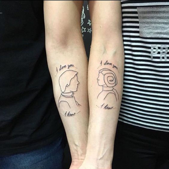 star wars tattoo ideas for couples
