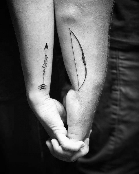 bow-and-arrow-couples-tattoos