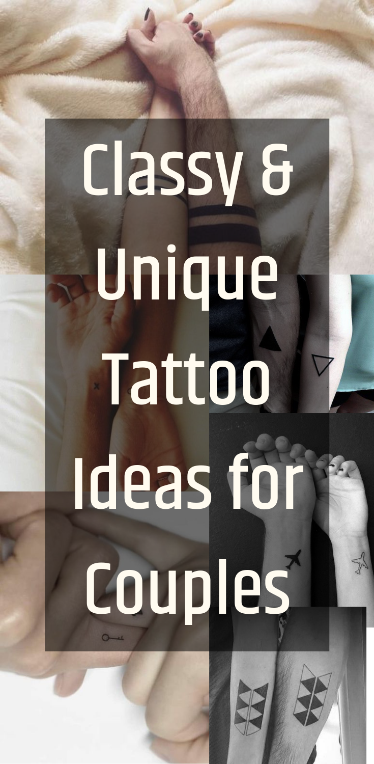 Check out the latest in tattoo design for couples - simple/geometric/lines/animal/lion/shapes/lock and key/unique/design/creative/artsy/sketched/painted/watercolor/matching tattoos/small/micro/small/forearm/leg/wrist/side/back.