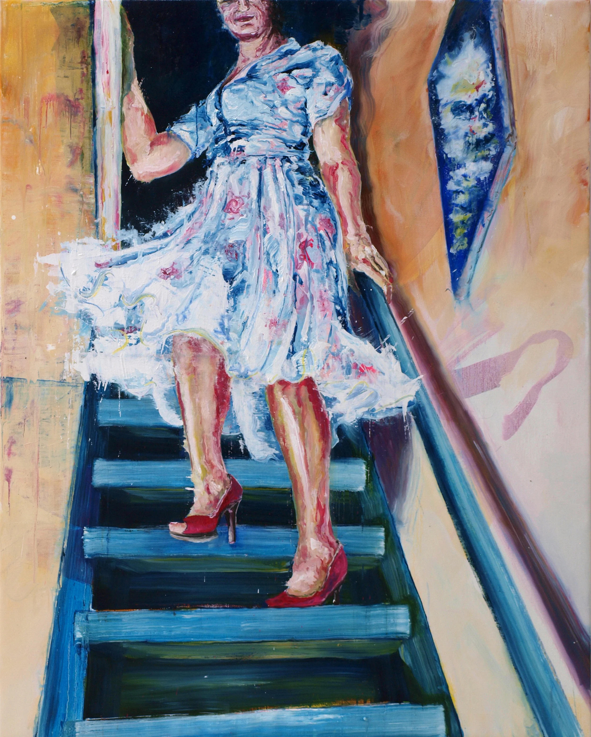 "Amazon" oil and spray can on linen 170x135 cm 2017