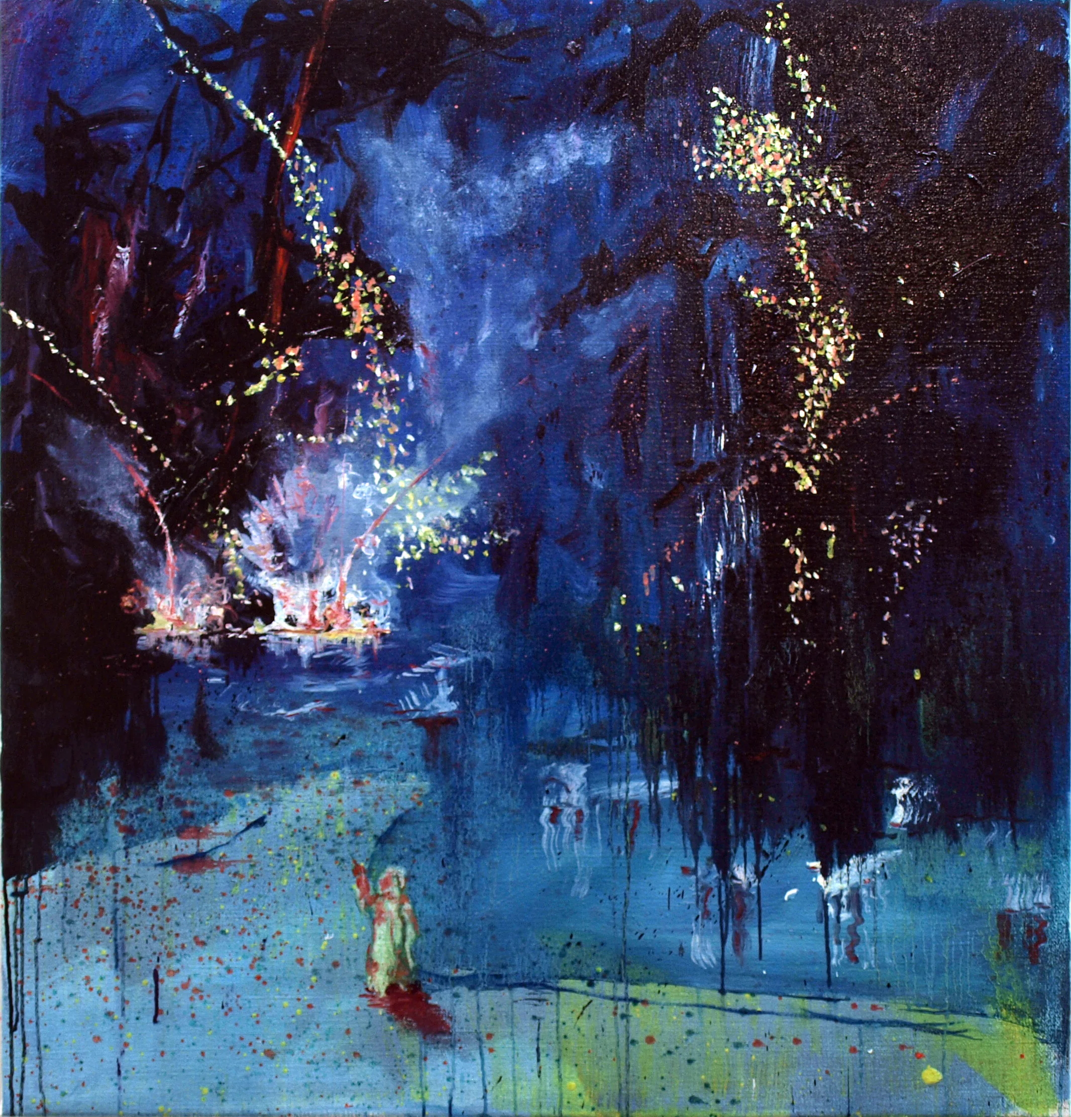 "night over tripoli II" oil on linen 105x100 cm 2011 private collection Amsterdam NLD
