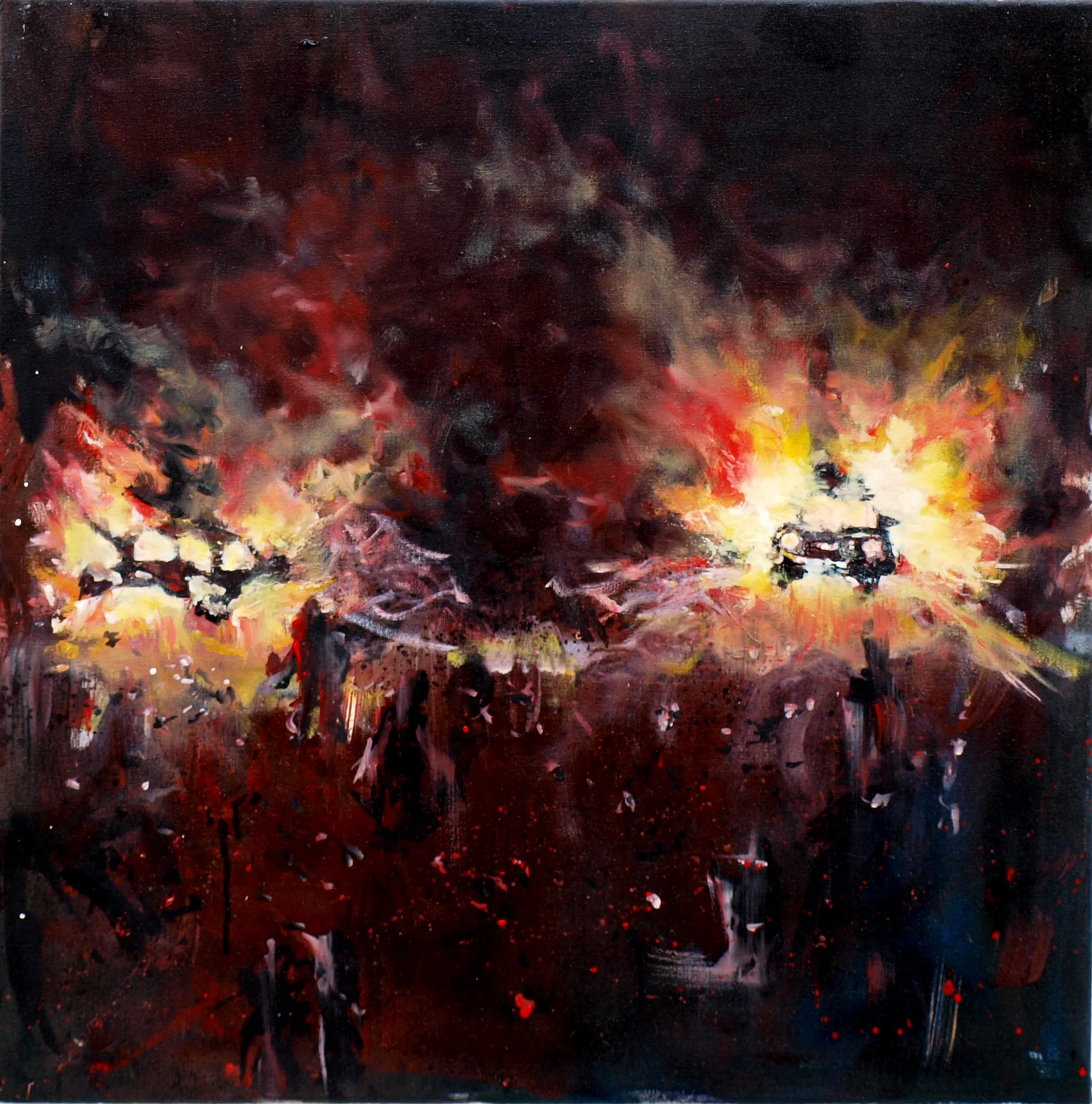 "The man with a thousand voices III" oil on canvas 60x60 cm 2011 private collection Amsterdam NLD