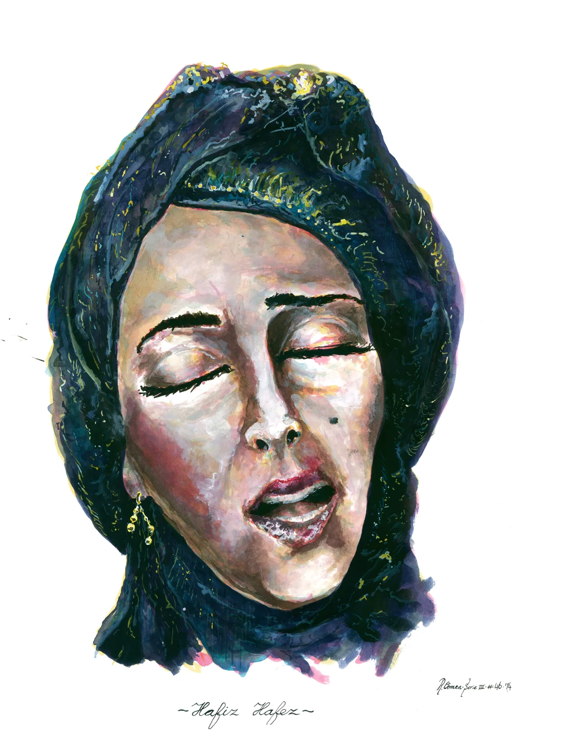"Hafiz Hafez" Ink on paper 65x50 cm 2014