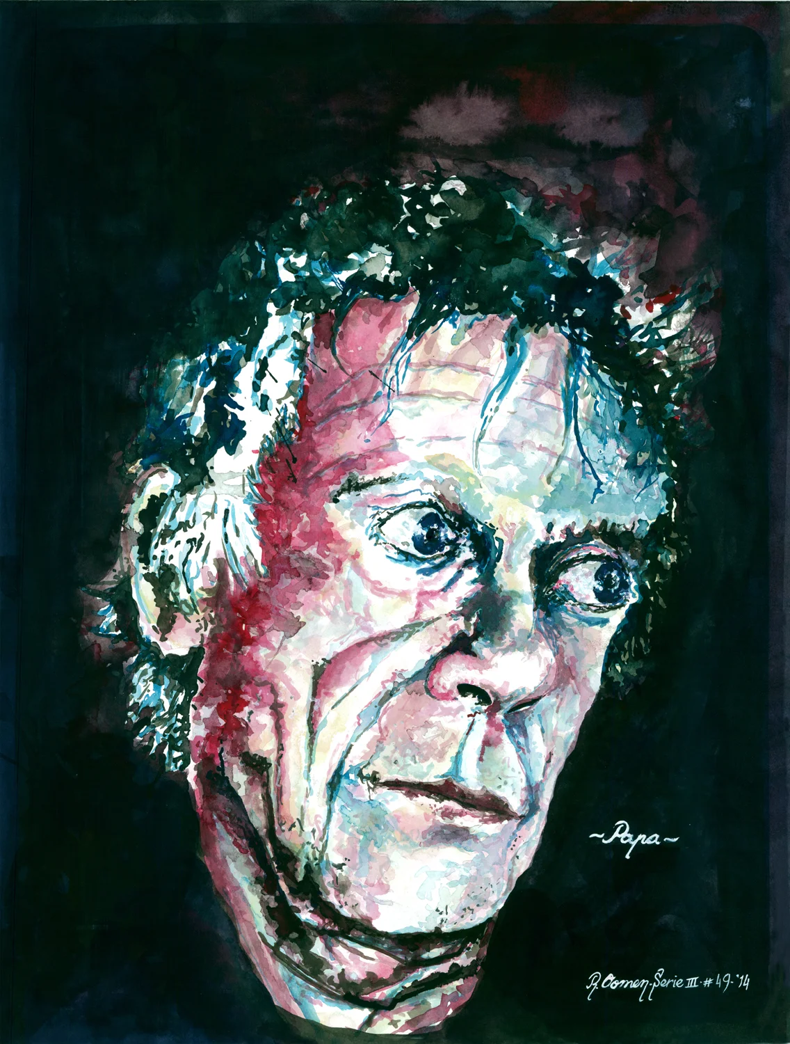 "Papa" ink on paper 65x50 cm 2014