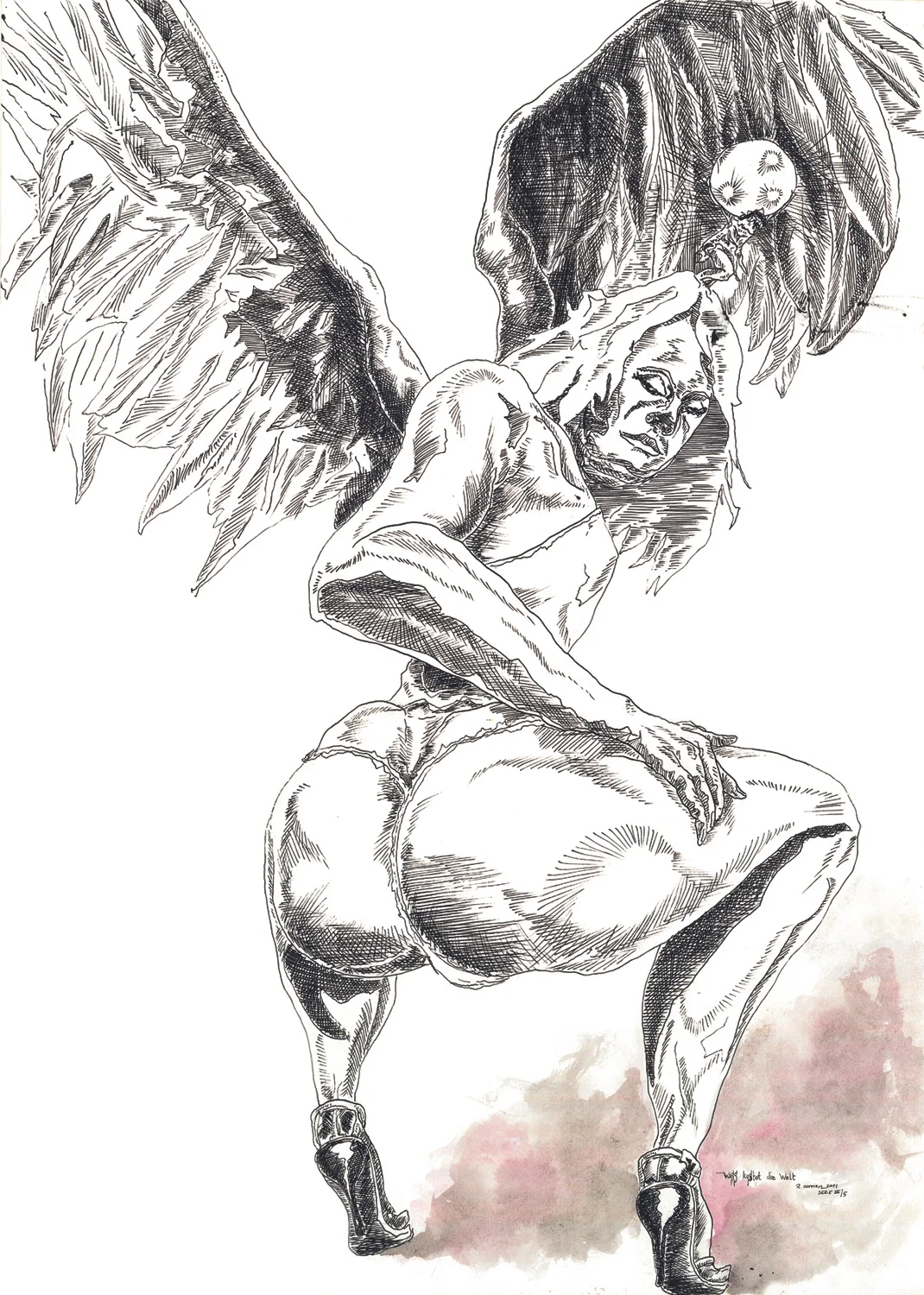 "Wass kostet die Welt?" ink on paper 70x50 cm 2011