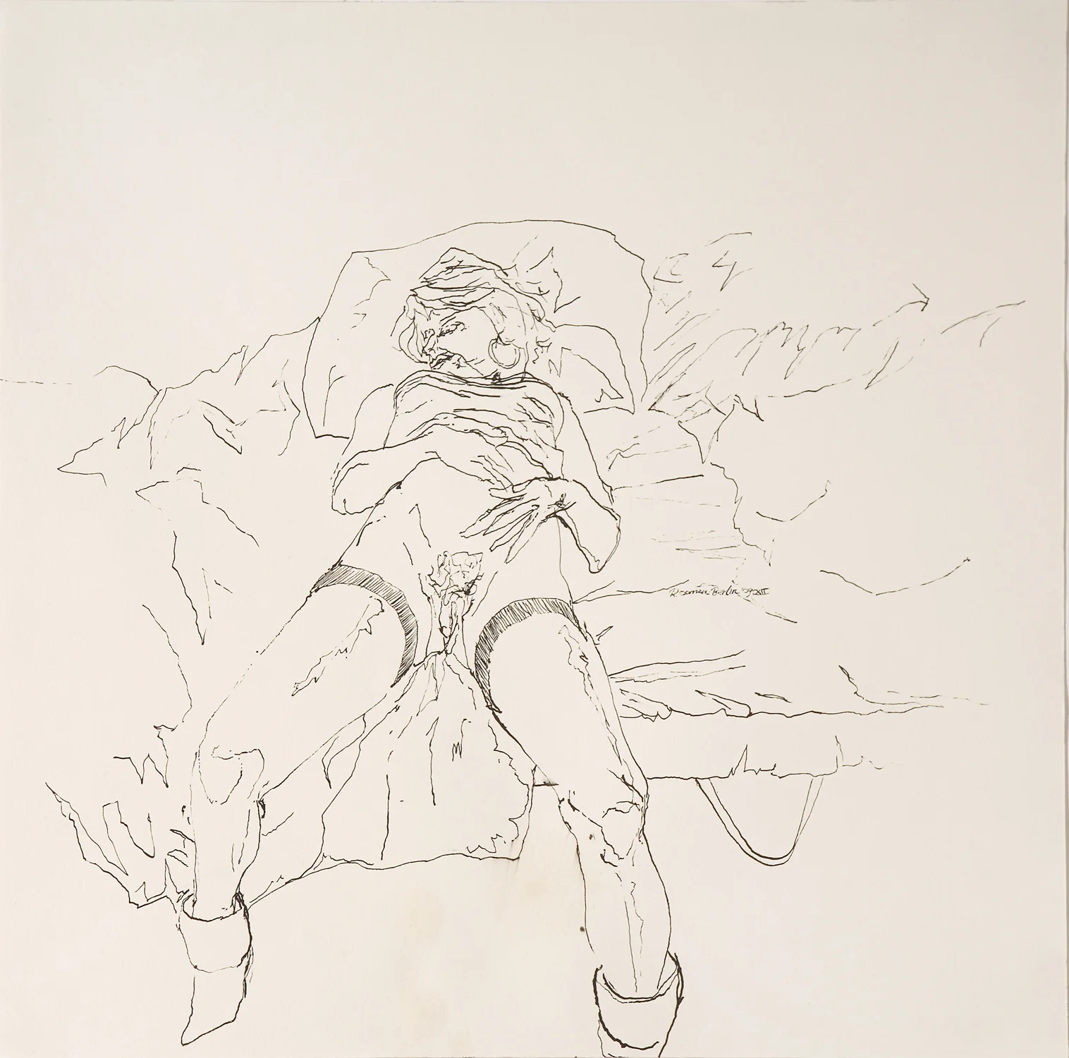"# II" Indian ink on paper 42x42 cm 2009