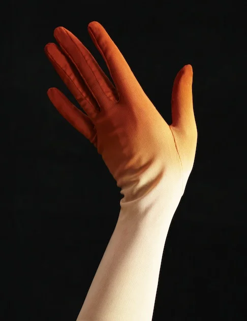 lyall_hakaraia_vogue_fabrics_dalston_alchemist_collection_AW2011_orange_gradient_power_mesh_glove2.jpg