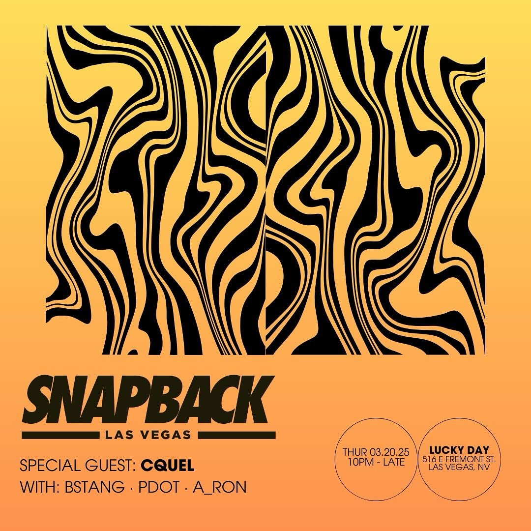 Back home, punching that Vegas DJ residency card, check me out @luckydayvegas for @snapback_live 3/20/25, with the homies @iama_ron @djpdot @djbstang let&rsquo;s get it!!!