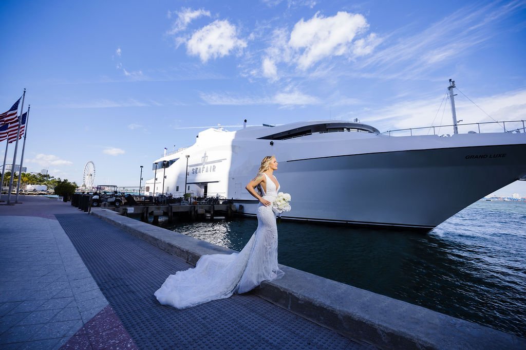Seafair Mega Yacht Wedding Miami | Miami Wedding Photographer | Rayshawn Jenkins Wedding