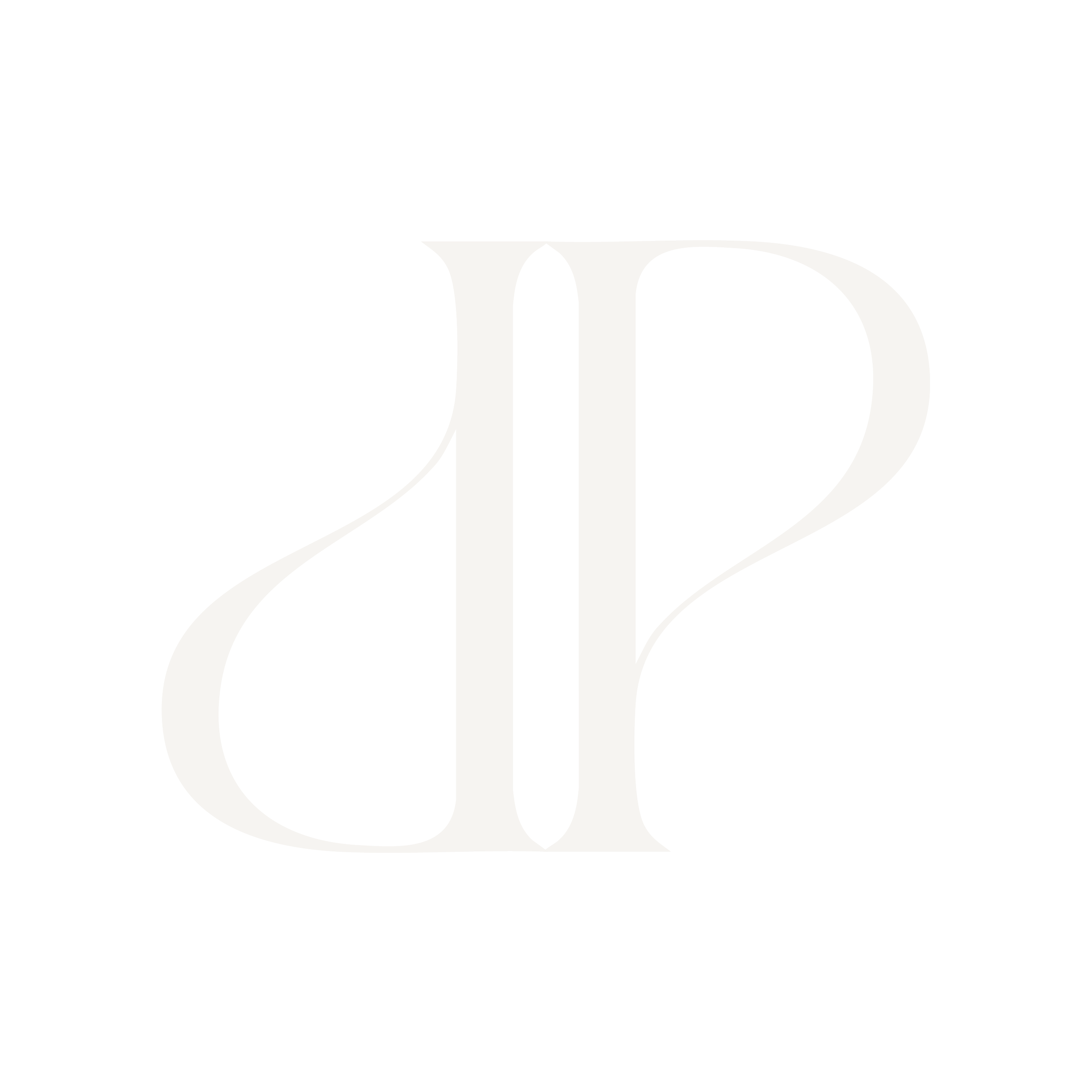 Stylized black and white monogram with the letters D and P intertwined.