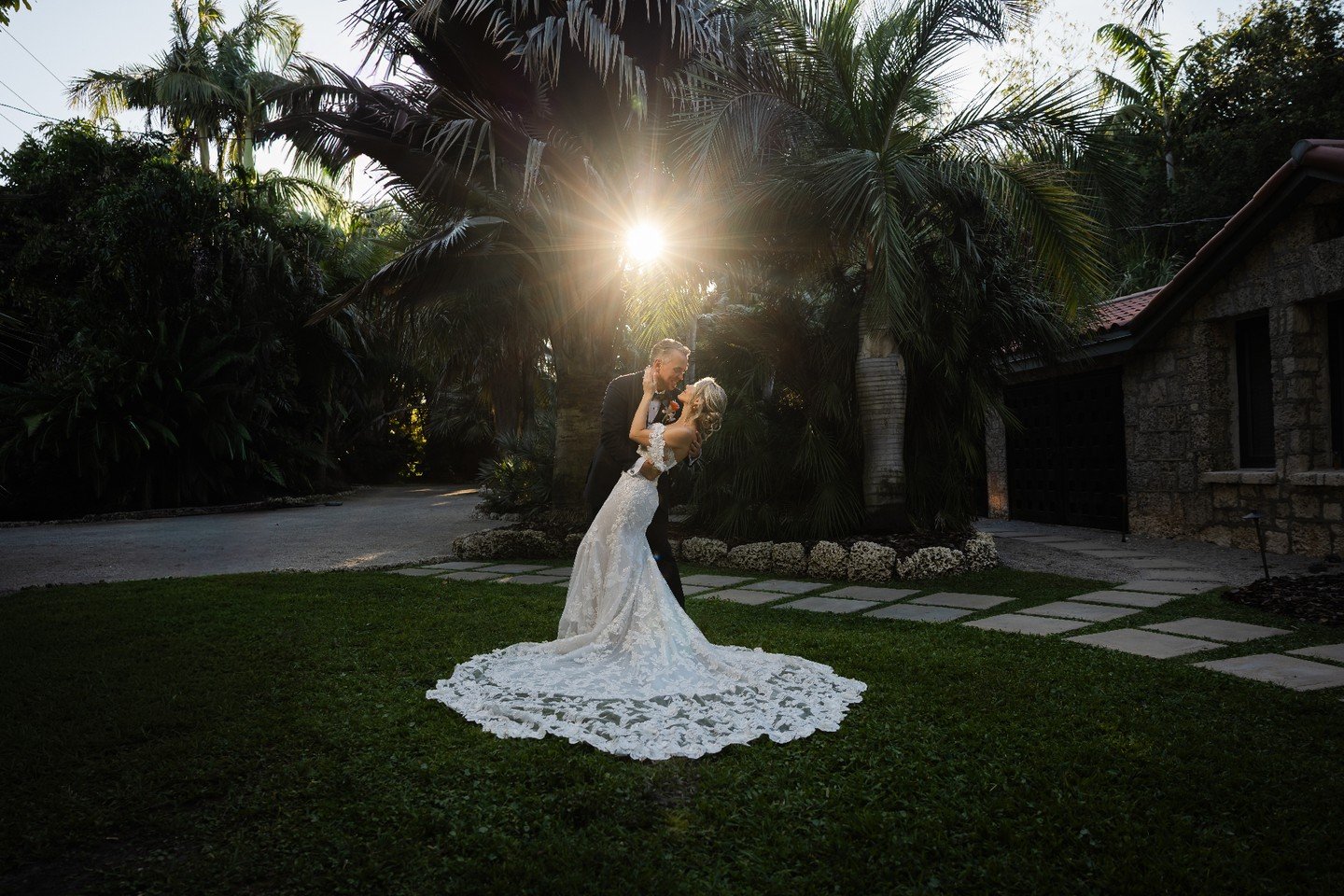 Under the palms at The Cooper Estate with Allison &amp; Michael looking like an absolute dream. The way the light wrapped around them felt STRAIGHT out of a movie!

#gardenwedding 
#romanticwedding 
#fineartweddingphotographer 
#modernwedding 
#dippp